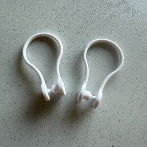 White Hooks for Shower Curtain